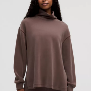 Long Funnel Neck Sweatshirt - Espresso