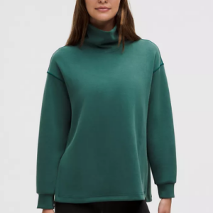 Long Funnel Neck Sweatshirt - Storm Teal